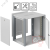 Шкаф телекоммуникационный настенный 19' 9U дверь стекло IP20. 600x450x450mm(ШхГхВ) цвет серый(RAL 7035/RAL7000) Шкаф телекоммуникационный настенный 19' 9U дверь стекло IP20. 600x450x450mm(ШхГхВ) цвет серый(RAL 7035/RAL7000)