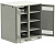 Шкаф LINEA B (пустой) 1350х1400х950мм двустворчатая металлическая дверь серый