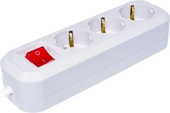 3х3м | 13А / 2990W / IP20 / С выключателем / С заземлением / ПВС 3х1 | - Удлинитель бытовой UNIVersal