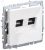 BRITE Розетка компьютерная двойная кат.5E RJ45 РК10-2-БрБ белый