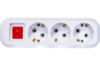 3х5м | 13А / 2990W / IP20 / С выключателем / С заземлением / ПВС 3х1 | - Удлинитель бытовой UNIVersal