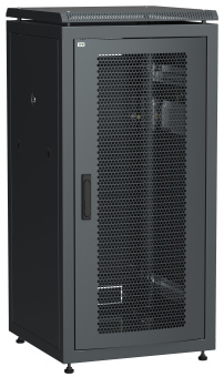 Шкаф сетевой 19дюйм LINEA N 28U 600х800 мм перфорированная передняя дверь черный