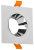 LIGHTING Светильник 4107 встраиваемый поворотный под лампу GU10 белый/хром пластик IEK LIGHTING Светильник 4107 встраиваемый поворотный под лампу GU10 белый/хром пластик IEK