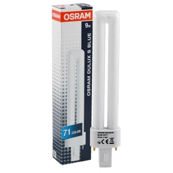 DULUX S BLUE 9/71 G23 2.3W 400 - 550nm желтуха - лампа OSRAM