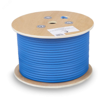 Кабель витая пара SSTP-4P-Cat.8-SOLID-IN-LSZH-BL-100 экранированнаяSSTP (S/FTP), категория 8 (40G, 2000 MHz), 4 пары (23 AWG), LSZH, нг(А)-HF, (100 м)