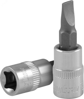 Насадка торцевая 1/4''DR с вставкой-битой шлицевой, SL6.5