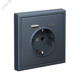 ARTGALLERY розетка 16А с 2 USB A+C, 5В/2,4А/3,0А, 2х5В/1,5А, механизм, грифель