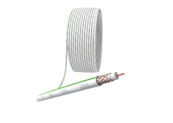 Кабель коаксиальный SAT 703 B 75 Ом Cu/(оплётка Cu 75%) PVC цвет белый 10 м