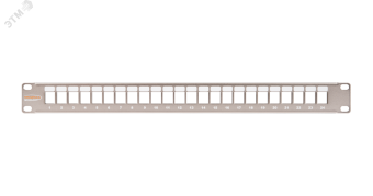 Панель 19'', 1U, наборная, под 24 модуля Keystone, UTP/STP, металлик