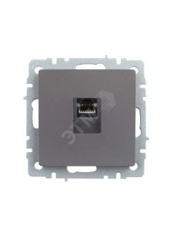 BRITE Розетка компьютерная RJ45 кат.5E РК10-БрС сталь