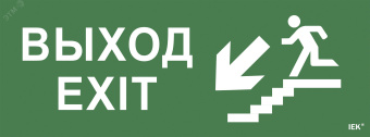 Этикетка самоклеящаяся 350х130мм ''Выход/лестница вниз/фигура'' IEK