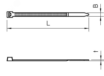 Кабельная стяжка чёрная УФ стойкая 3,6x290mm