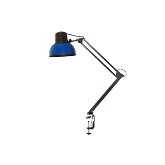 Бета-К НДБ37-60-159 (220В, 60Вт, ЛОН/LED Е27, на струбцине МС) настол., без лампы, синий