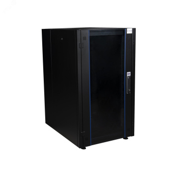 Шкаф нап. 19', 26U 600х800, перед. дв. стек, задн. стен., мет, чер. DATAREX