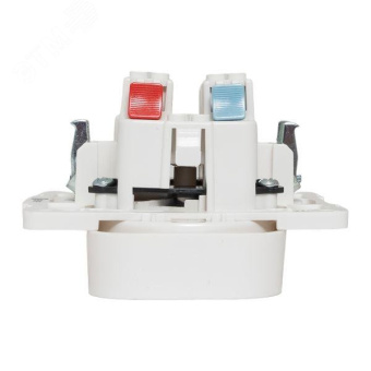 Стокгольм Механизм Розетки 2-местной б/з 10А белый с защ. штор.