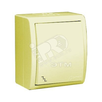 15 Aqua Выключатель проходной (переключатель) IP54 10А 250В винтовой зажим S15A слоновая кость