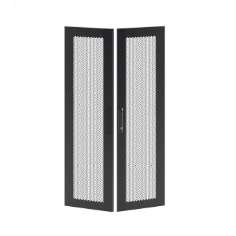 Дверь перфорированная двухстворчатая для IT-CQE 1400 х 800 RAL9005