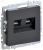 BRITE Розетка компьютерная двойная RJ45 кат.5E РК10-2-БрГ графит