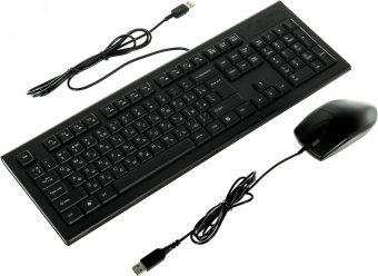 Комплект клавиатура + мышь KR-8520D, USB, черный
