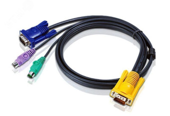 Кабель KVM VGA, PS/2, 6 м.