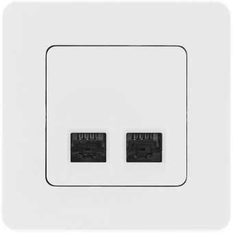 INSPIRIA розетка двойная RJ 45  категория 5e  UTP белый