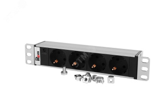 Блок розеток Rem-10 без шнура с индикатором 4 Sсhuko вход IEC 60320 C14 10A 10'