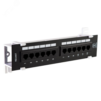 Патч-панель настенная, 12 портов RJ-45, категория 5е,