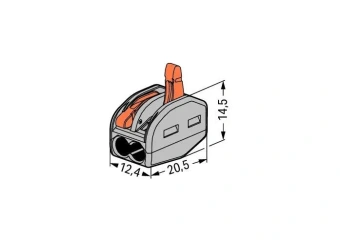 222-412 2-х контактная, многоразовая, 32A 400V - клемма WAGO 222-412