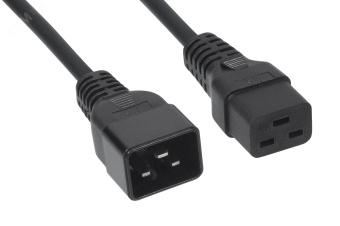 Кабель питания IEC 320 C19 - IEC 320 C20 (3x1.5), 16A, прямая вилка, 5м