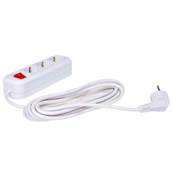 3х5м | 13А / 2990W / IP20 / С выключателем / С заземлением / ПВС 3х1 | - Удлинитель бытовой UNIVersal