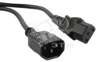 Кабель питания монитор-компьютер IEC 320 C13 - IEC 320 C14 3x1.0 10A прямая вилка 10 м