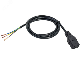 Кабель электропитания PDU 3х1.5 2М с разъёмом C19 и без разъема