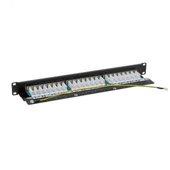 Патч-панель 19'.1U. CAT6. 24 порта RJ45. экранированная