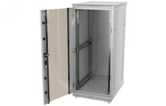 Шкаф напольный телекоммуникационный 19д33U(600x600) передняя дверь стекло