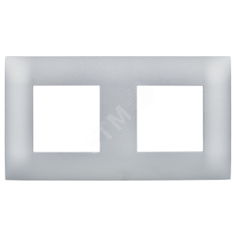 SKANDY Рамка 2-местная SK-F02S серебряный IEK