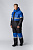 Костюм зимний Профи (ткань Оксфорд) полукомбинезон, васильковый черный, 44-46 182-188