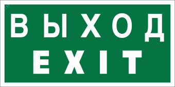 Знак безопасности NPU-3015.E24''Выход-EXIT''