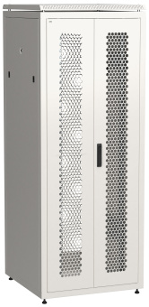 Шкаф сетевой 19' LINEA N 42U 800х800мм двустворчатая перфорированная дверь задняя перфорированная серый