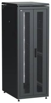 Шкаф напольный сетевой 19' LINEA N 33U 600х800мм передняя распашная перфорированная дверь задняя перфорированная черный