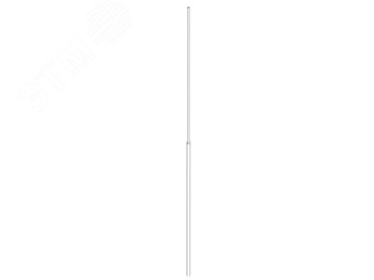 Суженный молниеприемник Д16/10 H-3000 мм для защиты надстроек/оборудования на кровле. Материал - алюминий.