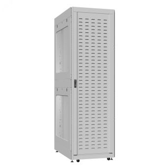Шкаф серверный 42U 800х1200 передняя дверь: протект IP41. задняя дверь: двустворчатая перфорированная IP20. боковые панели: перфорированные. цвет: серый RAL7035 