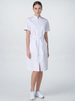 Халат женский Сансара-005 (тк.Смесовая,160) MedLine, белый,48-50,158-164