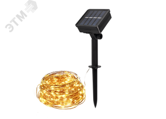 Солнечная светодиодная гирлянда SLR-G03-100Y нить, желт. 100 LED