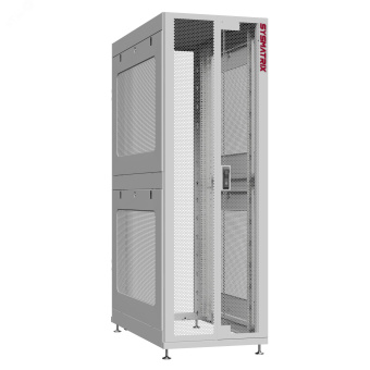 Шкаф серверный 48U 800х1200 передняя дверь: двустворчатая перфорированная IP20. задняя дверь: без. боковые панели: перфорированные. цвет: серый RAL7035 