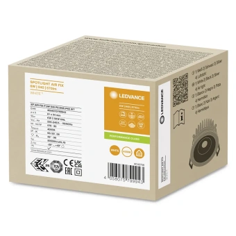 SPOT AIR FIX P 6W/940 DIM (Отсечка) 36° IP65 570Lm d81(68)x34 DIP-переключатель - Светодиодный встраиваемый светильник LEDVANCE