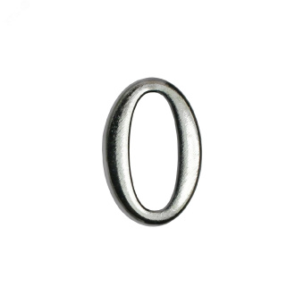 Цифра дверная на двусторонней клеевой основе. АЛЛЮР 0 хром