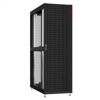 Шкаф серверный 48U 600х1200 передняя дверь: протект IP41. задняя дверь: двустворчатая перфорированная IP20. боковые панели: без. цвет: черный RAL9005 