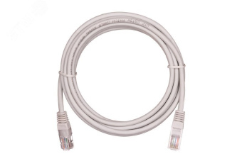 Шнур U/UTP 4 пары категория 5e 2хRJ45/8P8C T568B медный LSZH серый 1.5м 10шт.