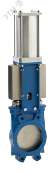 Затвор шиберный (нож) EX-01-500-D/A-E DN 500 PN 4 м/ф EPDM пневмопривод двойного действия