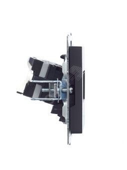 BRITE Розетка компьютерная двойная RJ45 кат.5E РК10-2-БрГ графит
